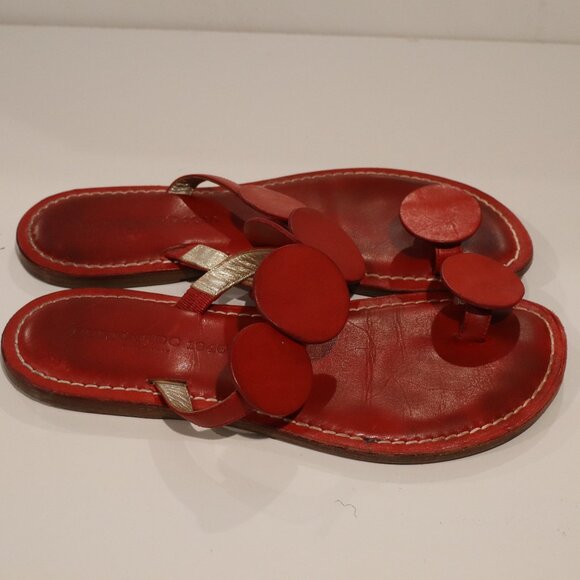 Bernardo 1946 Red Flip Flops Made in Italy - Size 8 - Picture 5 of 9